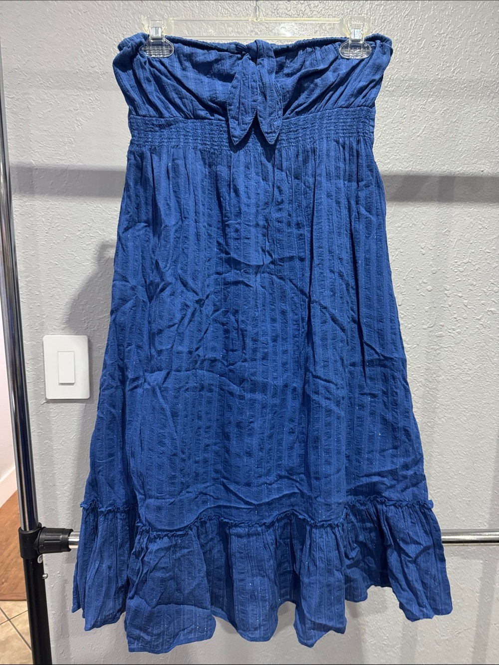 Old Navy Royal Blue Strapless Ruffle-Hem Sundress